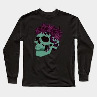 Flowers for your grave skull Long Sleeve T-Shirt